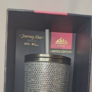 Hydrapeak classics limited edition Silver Rhinestone Insulated Tumbler. 25 oz